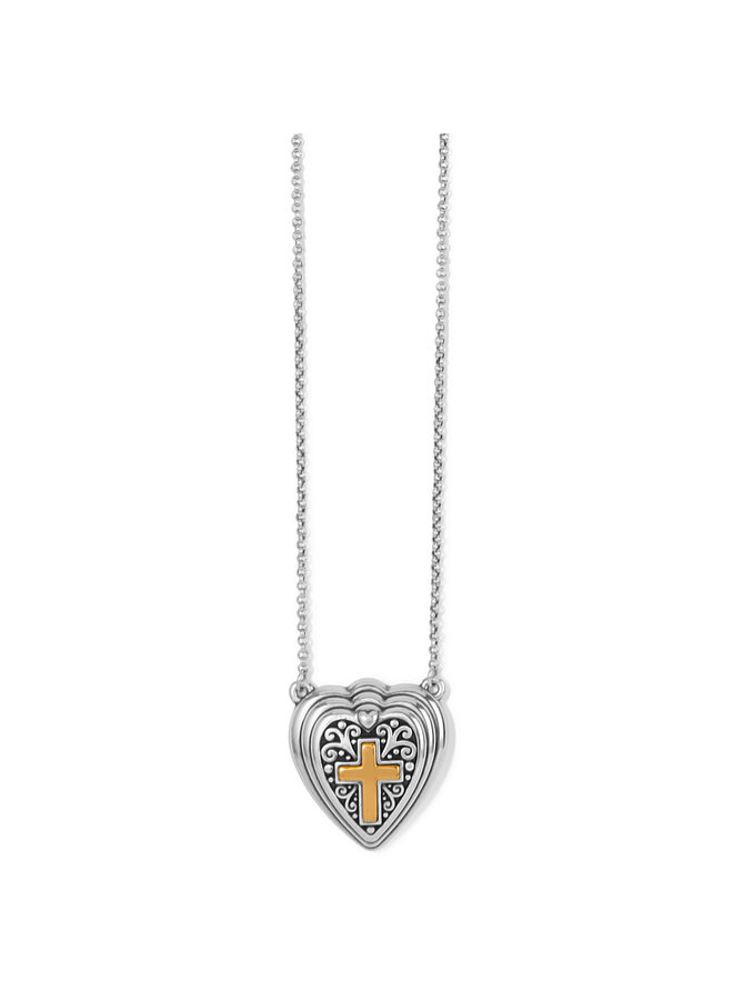 Crossroads Heart Necklace - Silver-Gold, OS