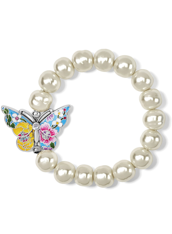 Blossom Hill Garden Pearl Stretch Bracelet - Silver-Multi, OS