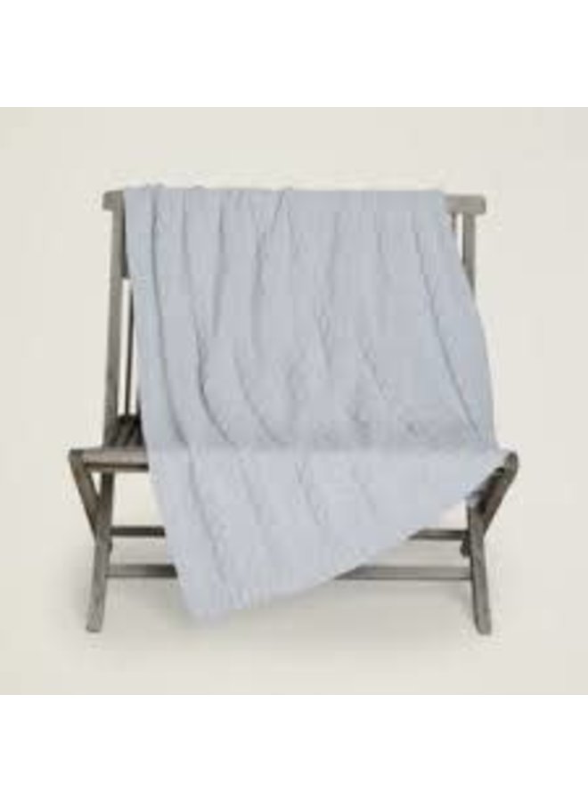 COZY CHIC HEATHERED CABLE BLANKET