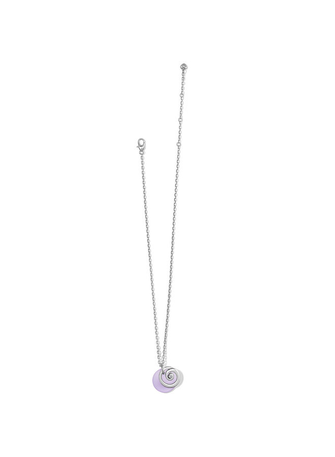 Contempo Glass Candy Necklace - Silver-Purple, OS
