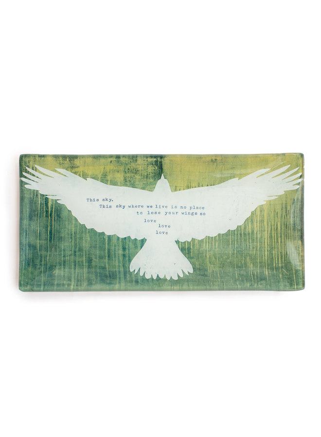 THIS SKY SM 8.5X4 RECTANGLE DECOUPAGE PLATE