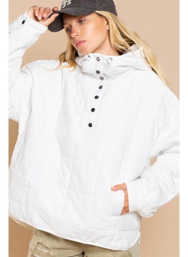 WHITE QUILTED JACKET