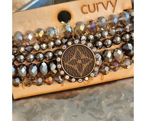 Upcycled LV designer Bracelet Inspired Pearl – Lux & Charm