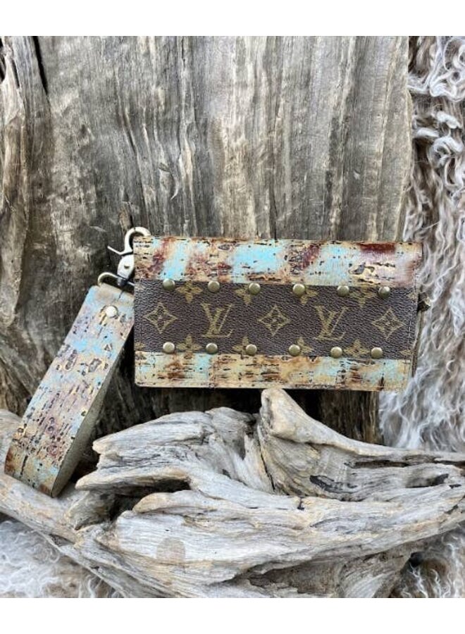 Fallon Cork Upcycled LV Wristlet - Eclections Boutique