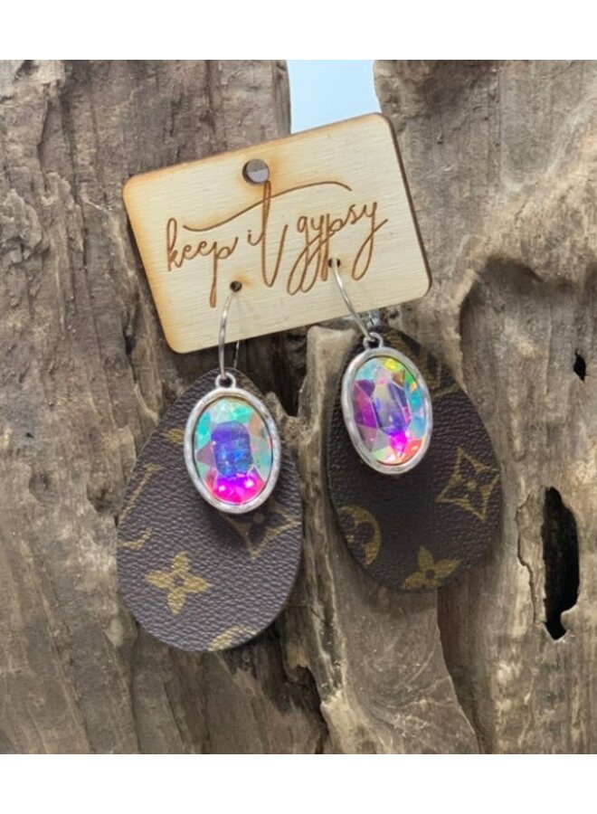 upcycled louis vuitton earrings