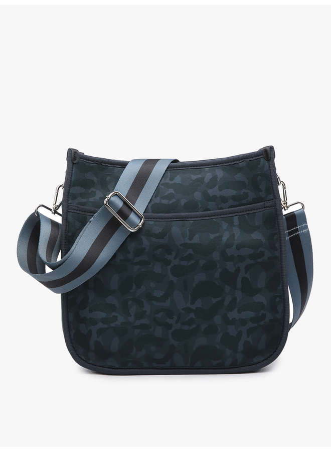 Premium On The Go Black Leopard And Aztec Sling Bag