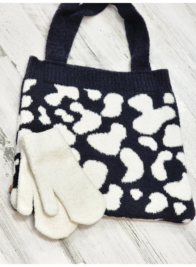 Cozy Chic Tote Bag & Mitten Set Eclections Boutique