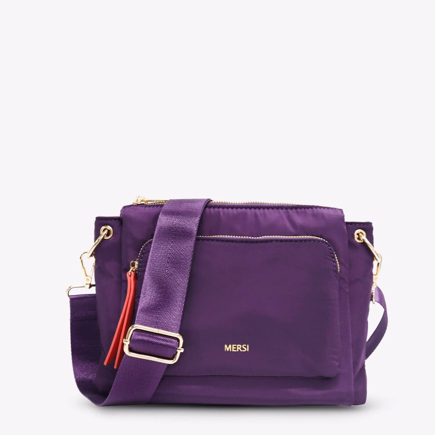 MERSI Erin Nylon Crossbody - Plum - Eclections Boutique