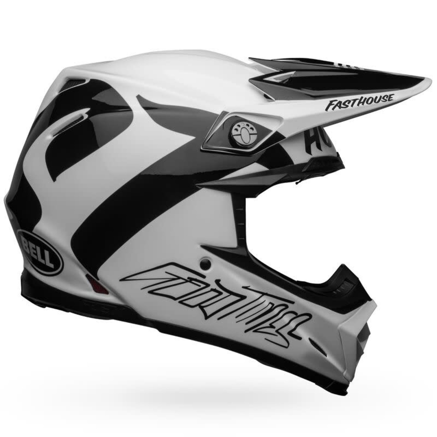 BELL MOTO-9 FLEX FASTHOUSE NEWHALL WHITE/BLACK