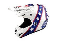TROY LEE DESIGNS SE4 COMPOSITE HELMET EVEL WHITE/BLUE