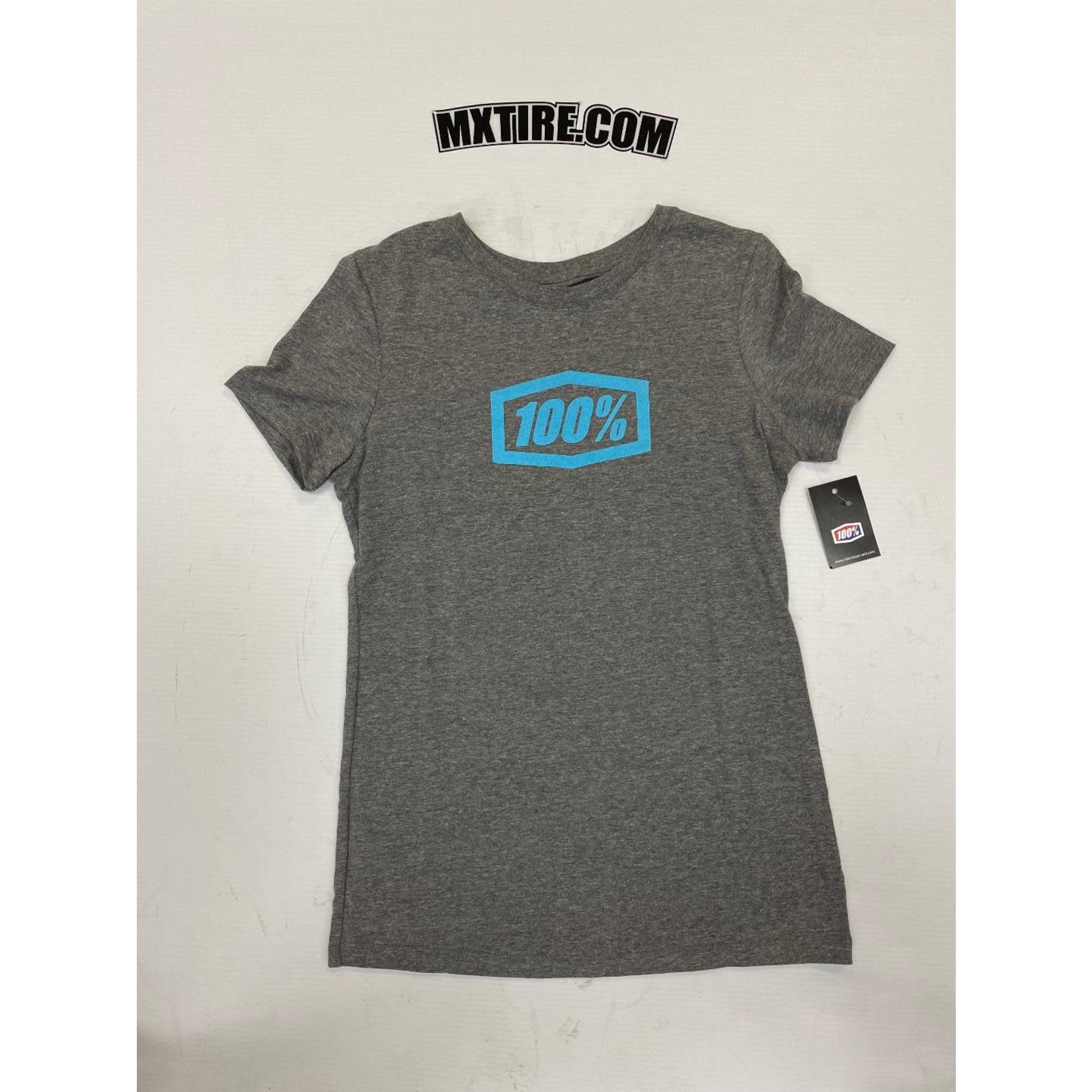 100% ESSENTIAL WOMEN'S T SHIRT HEATHER GRAY M