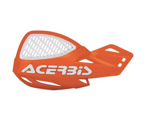 UNIKO VENTED HANDGUARDS ORANGE/WHITE | MX Tires - MXTIRE