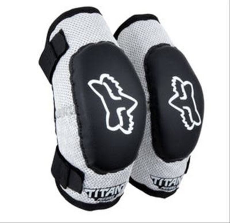FOX RACING YTH TITAN SPORT ELBOW GUARDS BLACK OS