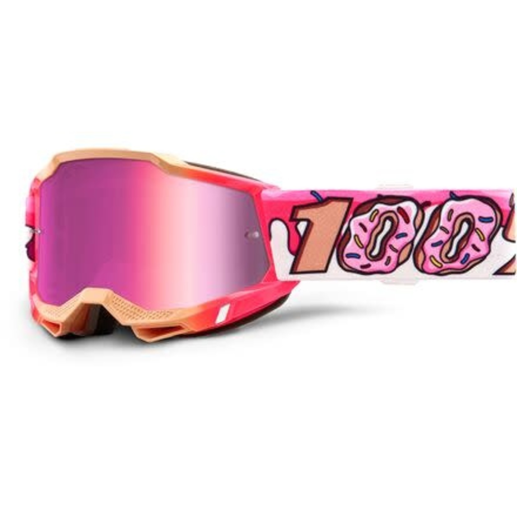 100% Accuri 2 Youth Goggle Donut-Mirror Pink Lens
