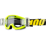 100% STRATA Jr Mud Goggle Neon Yellow - Clear Lens