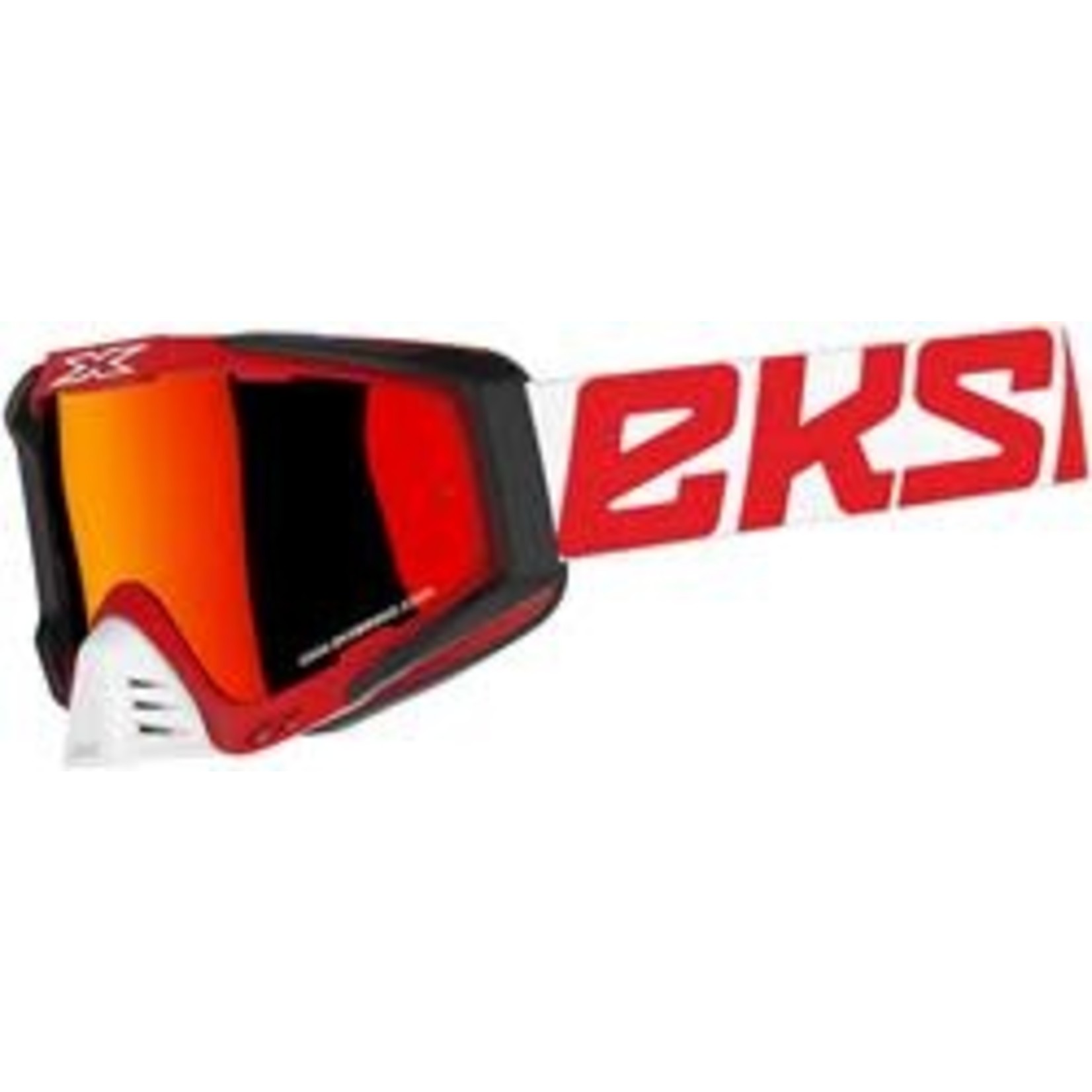 EKS BRAND OUTRIGGER GOGGLE RED/BLK/WHT W/RED MIRROR