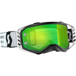 SCOTT PROSPECT GOGGLE BLACK/WHITE W/ GRN CHROME WORKS PLUS CLR AFC