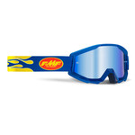 FMF POWERCORE GOGGLE FLAME NAVY MIRROR BLUE LENS