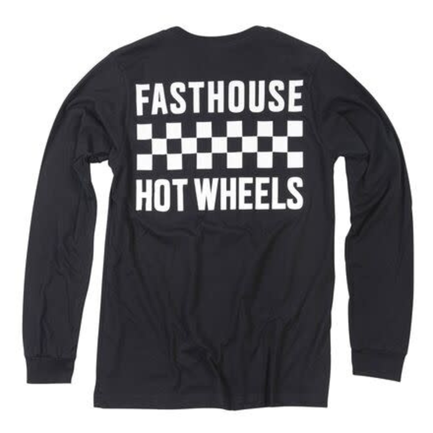 FASTHOUSE Youth Stacked Hot Wheels LS Tee, Black