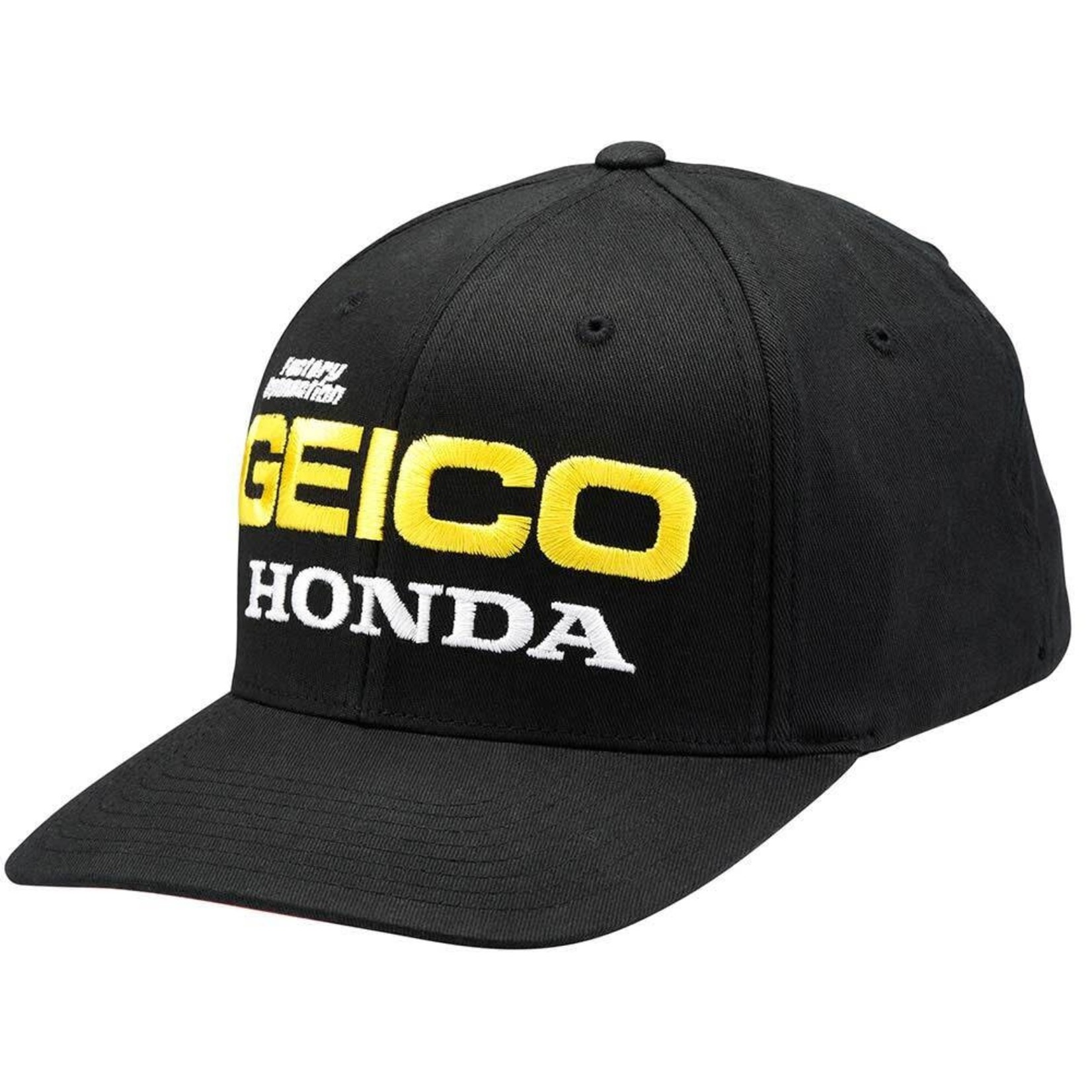 100% EAST" Flexfit Hat Geico/Honda/100% Black SM/MD