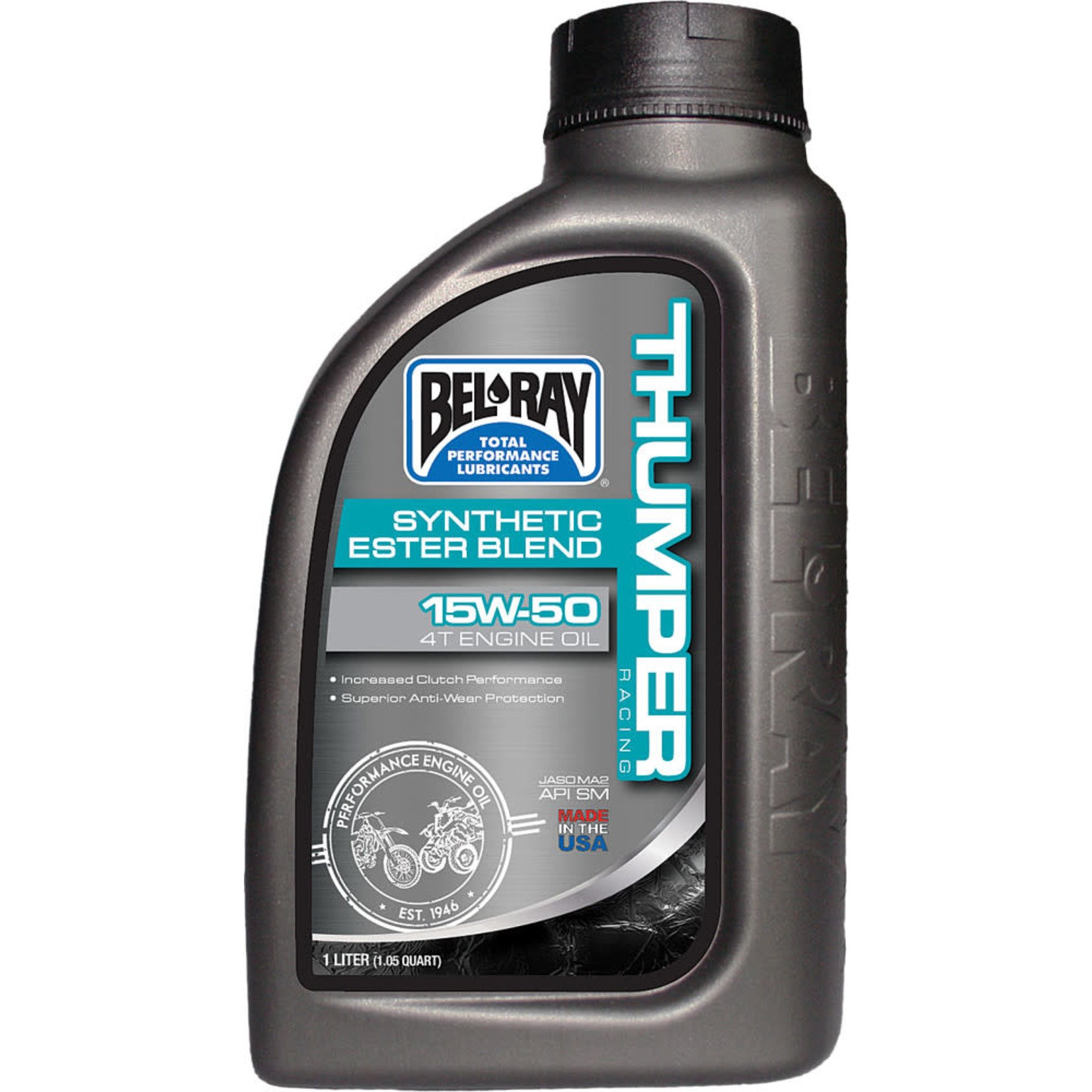 BEL-RAY THUMPER SYNTHETIC ESTER BLEND 4T ENGINE OIL 15W-50 1L