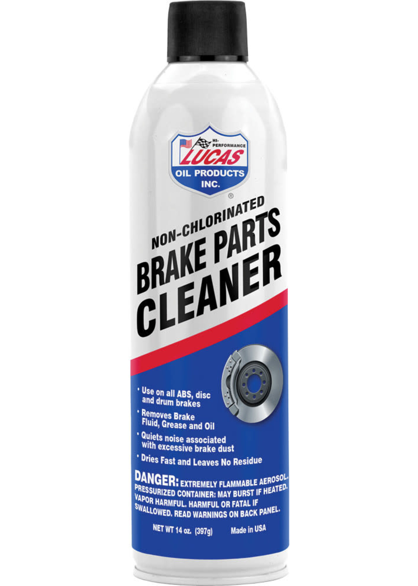 LUCAS BRAKE PARTS CLEANER 14OZ LUCAS OIL PRODUCTS