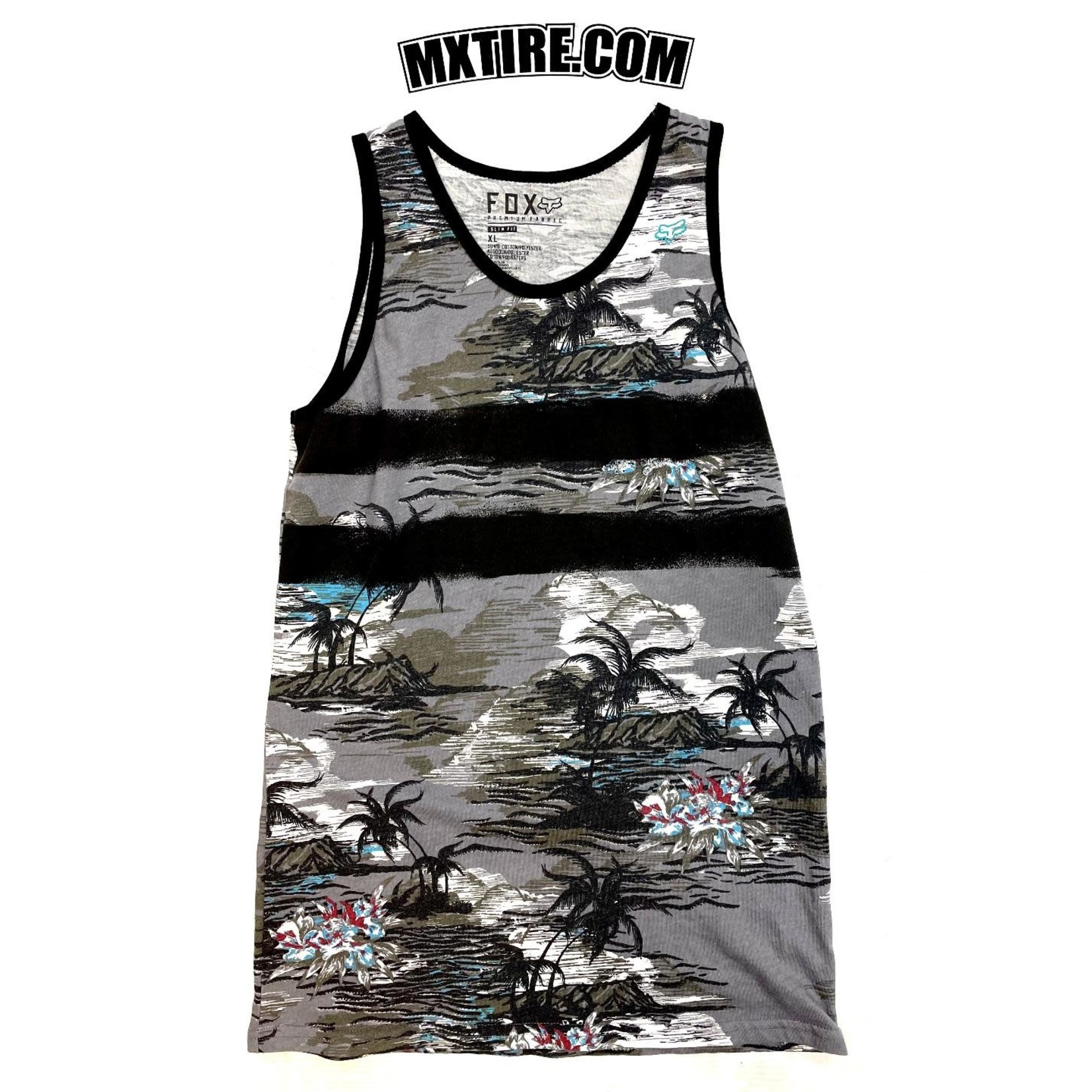 FOX RACING Youth Palm Tree Tank, Grey/Black