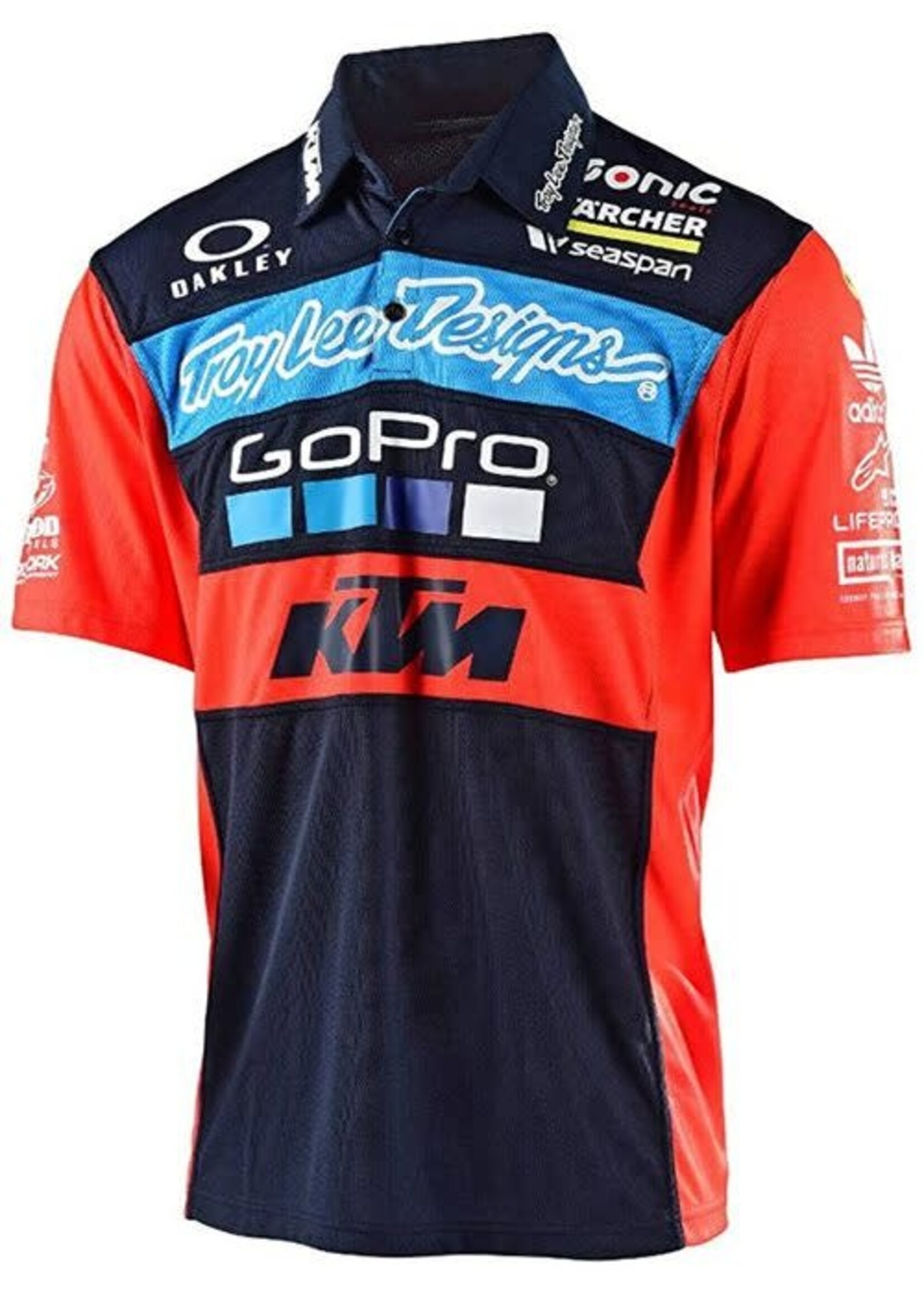 TROY LEE DESIGNS 706505376-17 TLD KTM Team Lic Pit Shirt, Navy