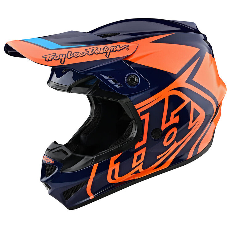 TROY LEE DESIGNS GP HELMET; OVERLOAD NAVY / ORANGE
