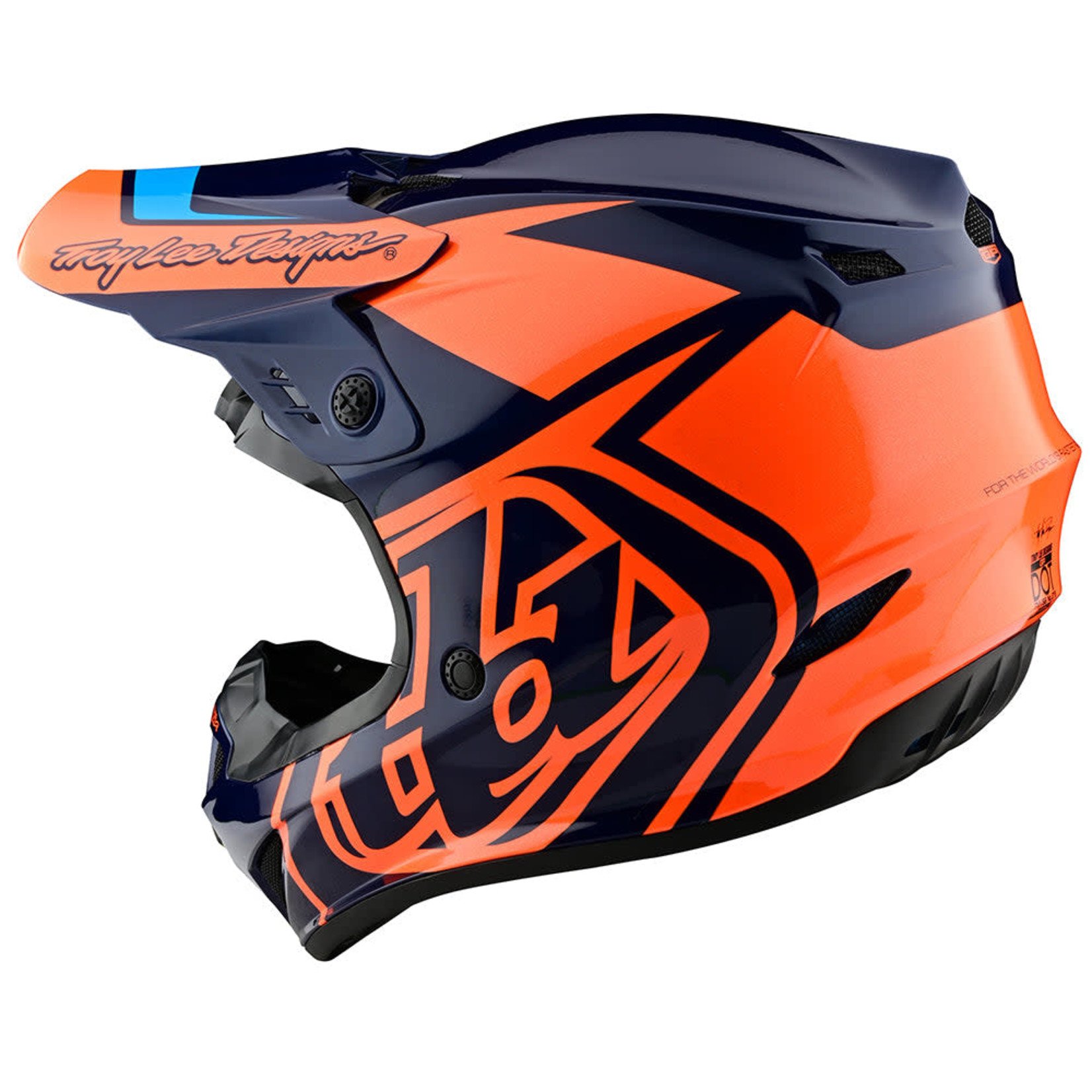 TROY LEE DESIGNS GP HELMET; OVERLOAD NAVY / ORANGE