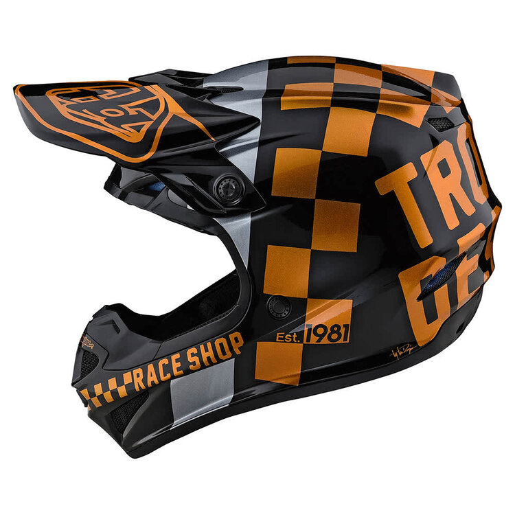 TROY LEE DESIGNS SE4 POLYACRYLITE; CHECKER BLACK / GOLD