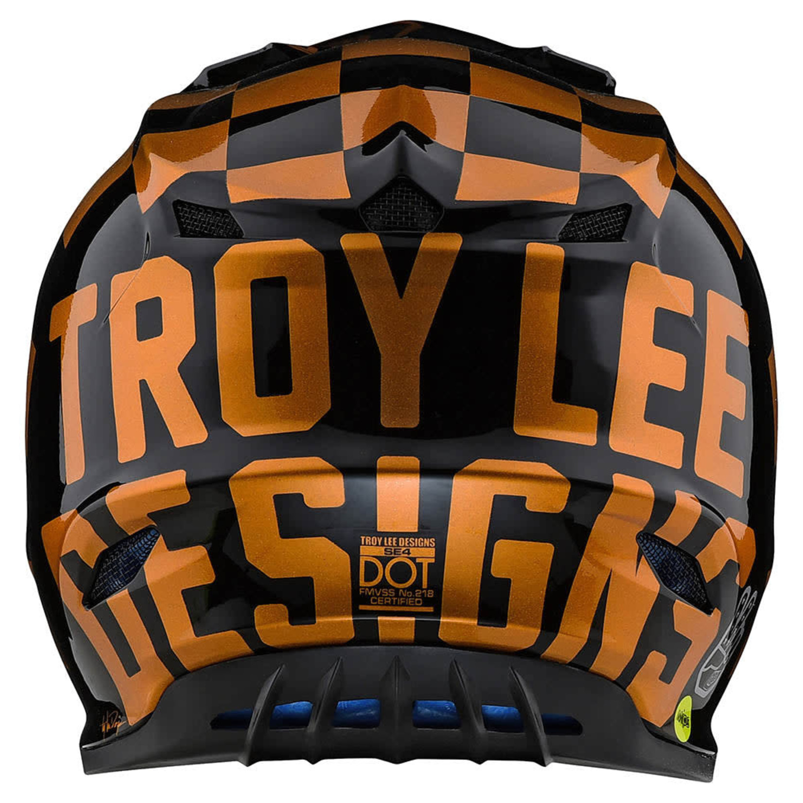 TROY LEE DESIGNS SE4 POLYACRYLITE; CHECKER BLACK / GOLD