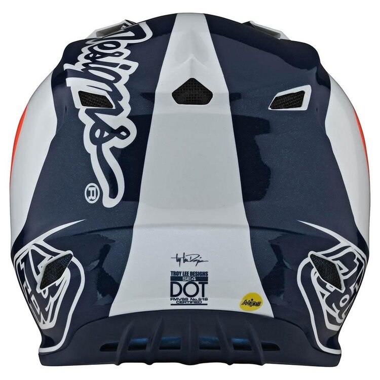 TROY LEE DESIGNS SE4 YOUTH POLYACRYLITE HELMET CORSA NAVY / ORANGE