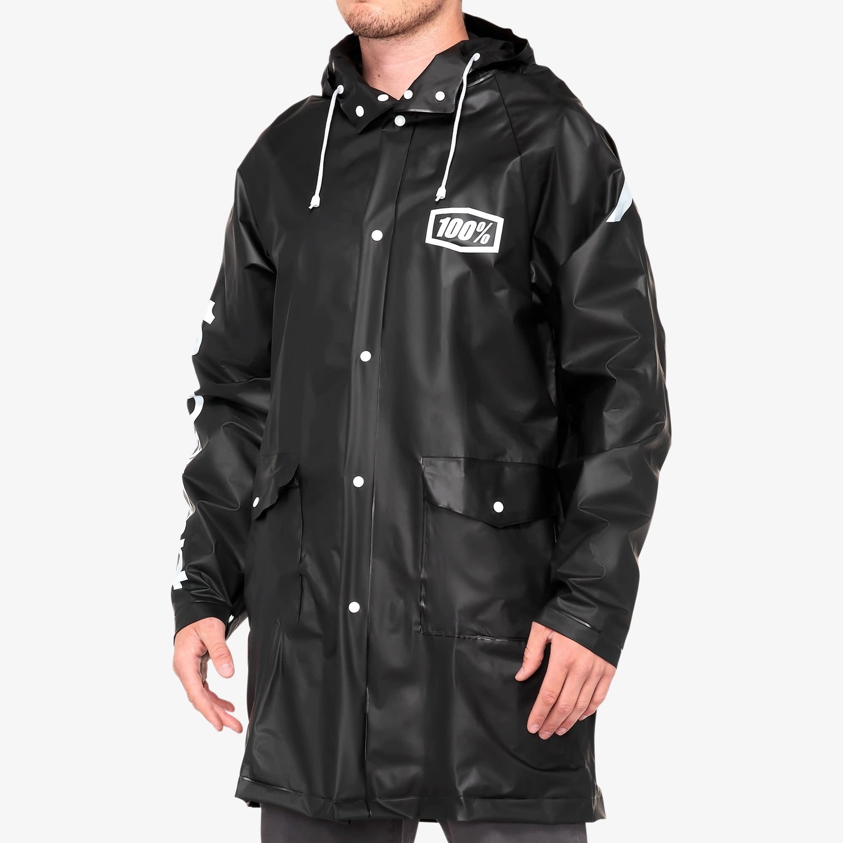 100% Torrent Mechanics Raincoat, Black