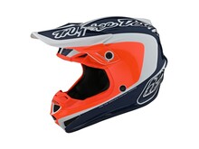 TROY LEE DESIGNS SE4 POLYACRYLITE HELMET; CORSA NAVY / ORANGE YMD