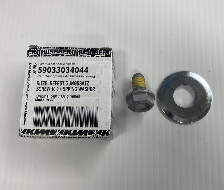 KTM / GASGAS / HUSQVARNA 59033034044 SPROCKET BOLT 10.9+SPRING WASHER