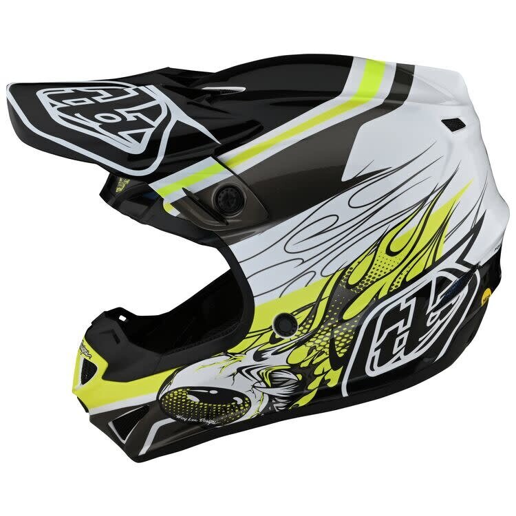 TROY LEE DESIGNS SE4 POLYACRYLITE HELMET SKOOLY BLACK/YELLOW