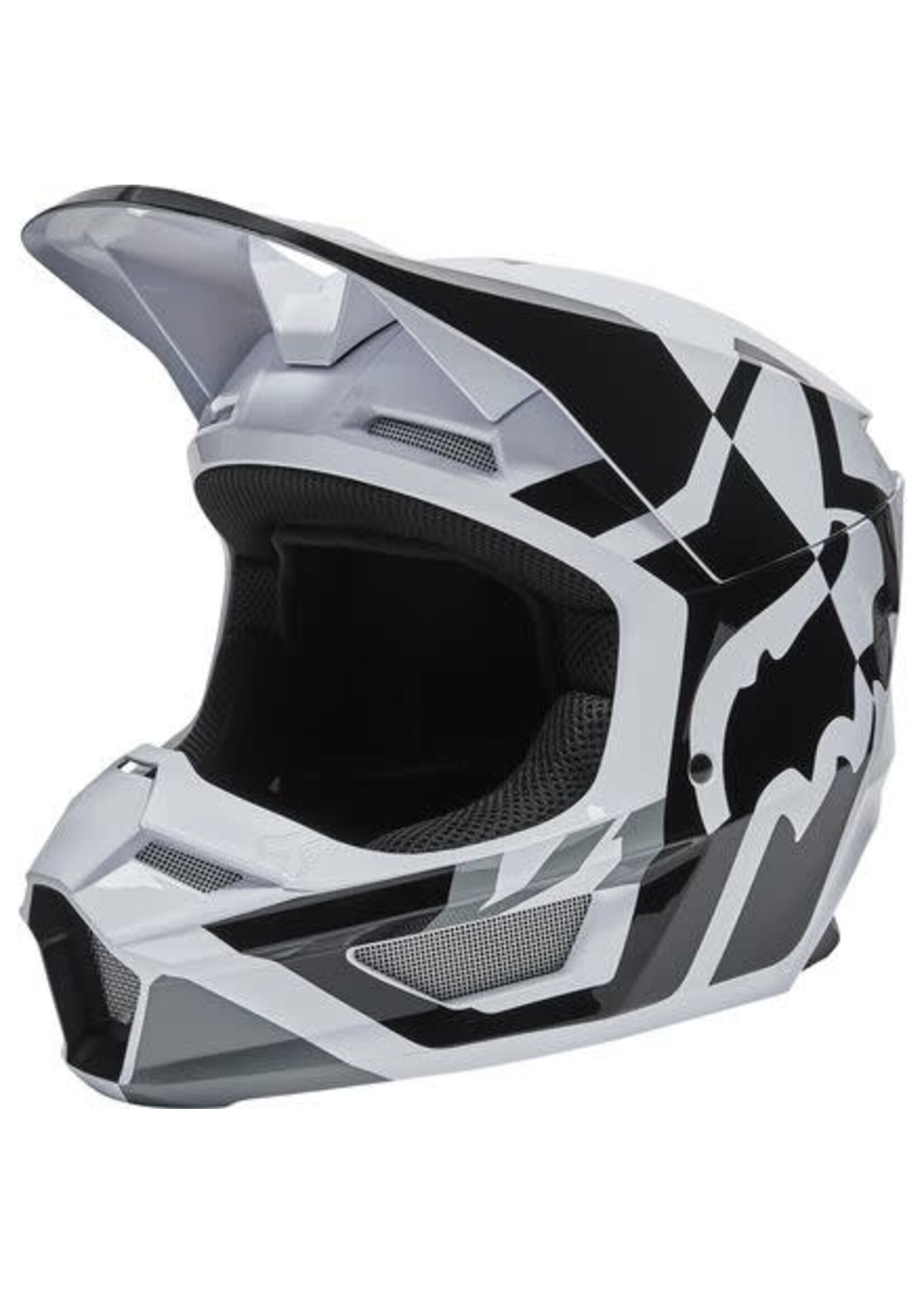 FOX RACING Fox Racing 2022 V1 Helmet/LUX - BLK/WHT