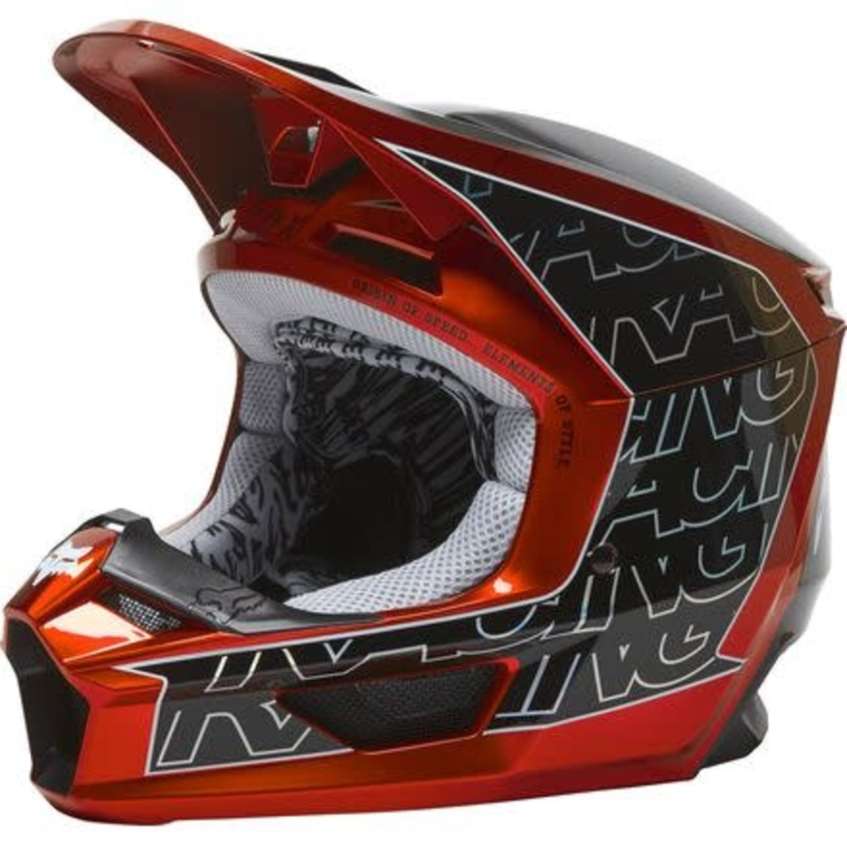 FOX RACING Fox Racing 2022 V1 Helmet/PERIL-FLO RED