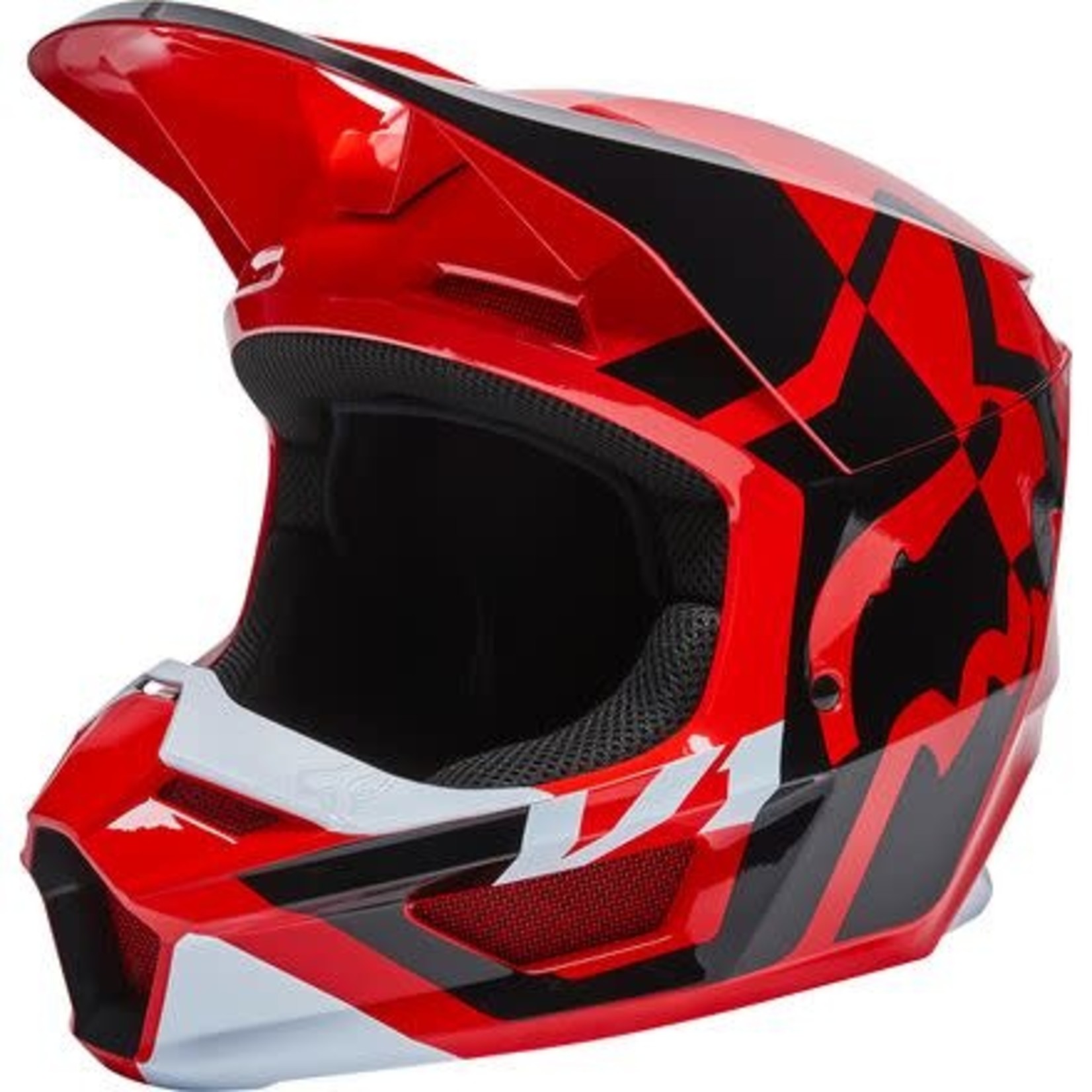 FOX RACING Fox Racing 2022 V1 Helmet/LUX - FLO RED