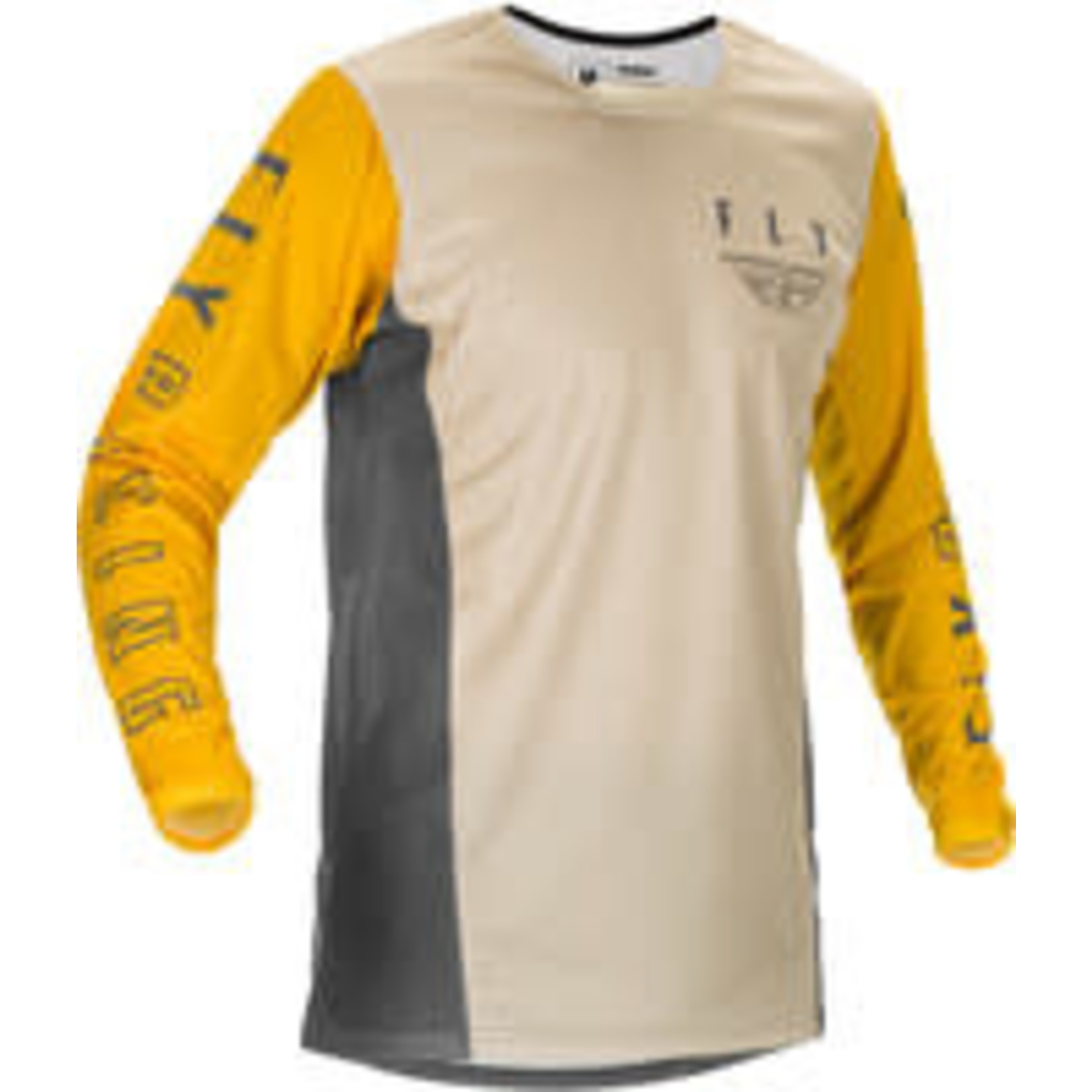 FLY RACING KINETIC K121 JERSEY MUSTARD/STONE/GREY YOUTH