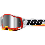 100% RACECRAFT 2 Goggle Asham Red-Mirror Silver Flash Lens