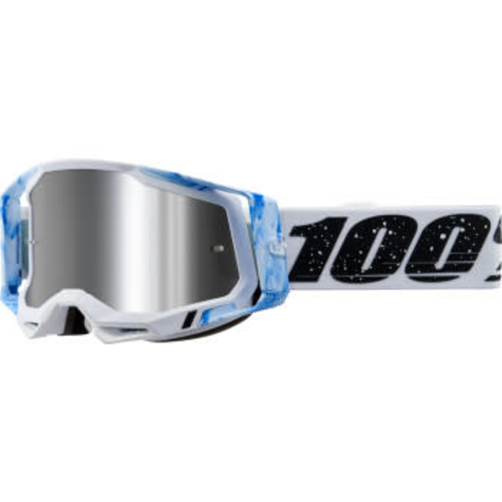 100% RACECRAFT 2 Goggle Mixos-Mirror Silver Flash Lens