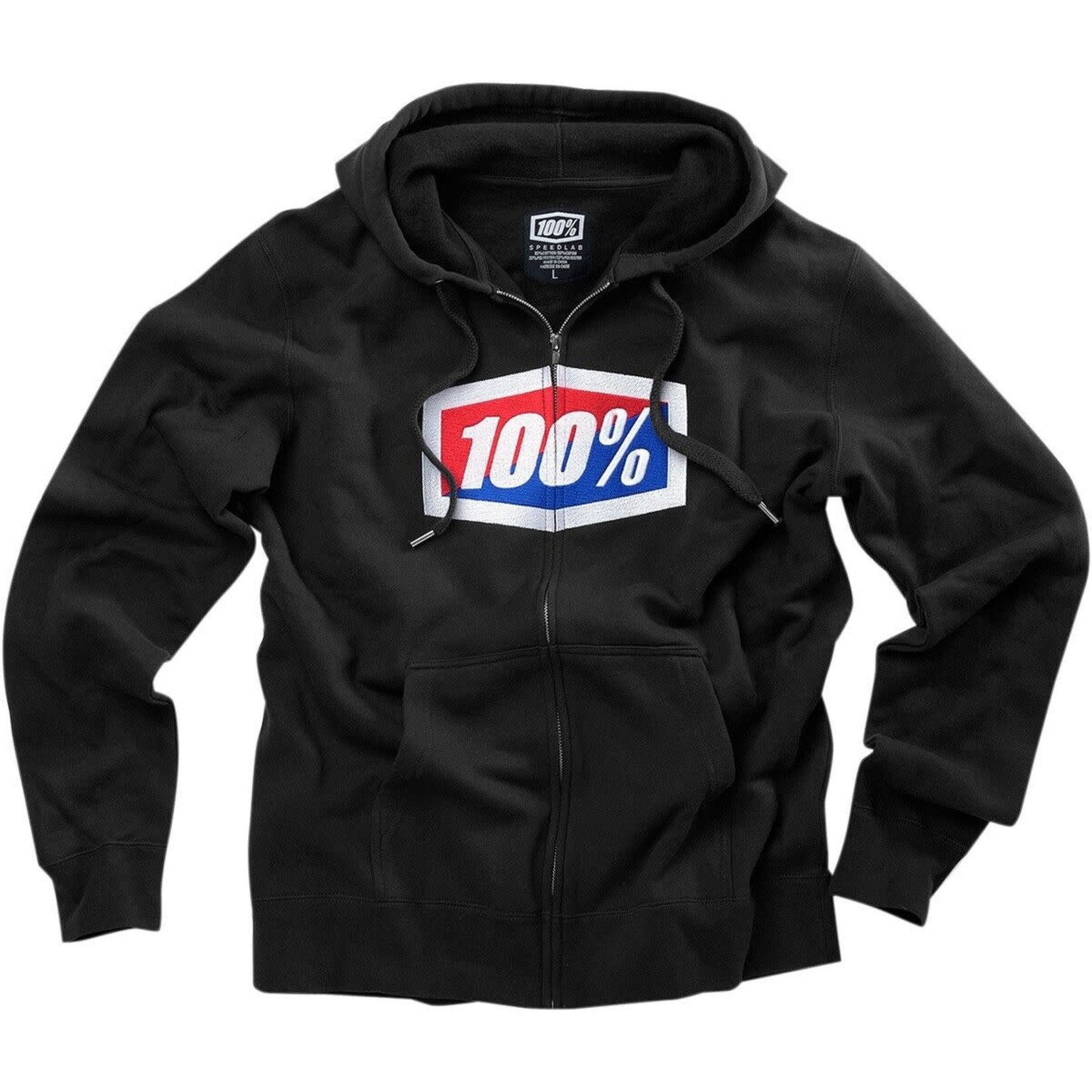 OFFICIAL" Zip Hooded Sweatshirt 100% Black SM