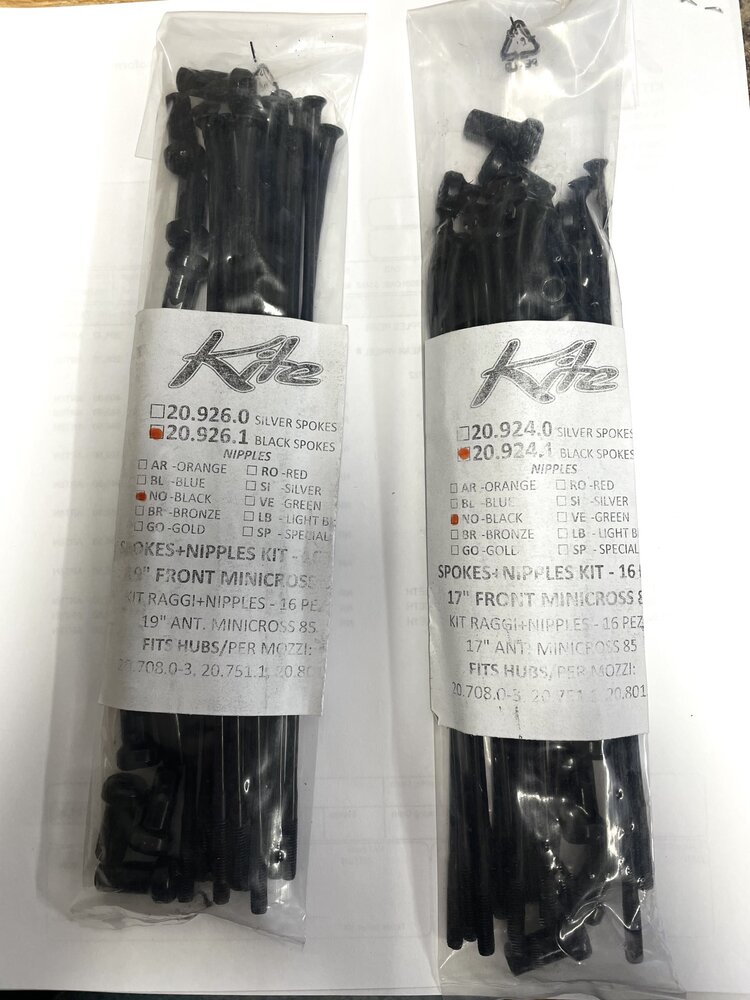 KITE KITE Front Spoke & Nipple Kit (16pcs) black/black 85