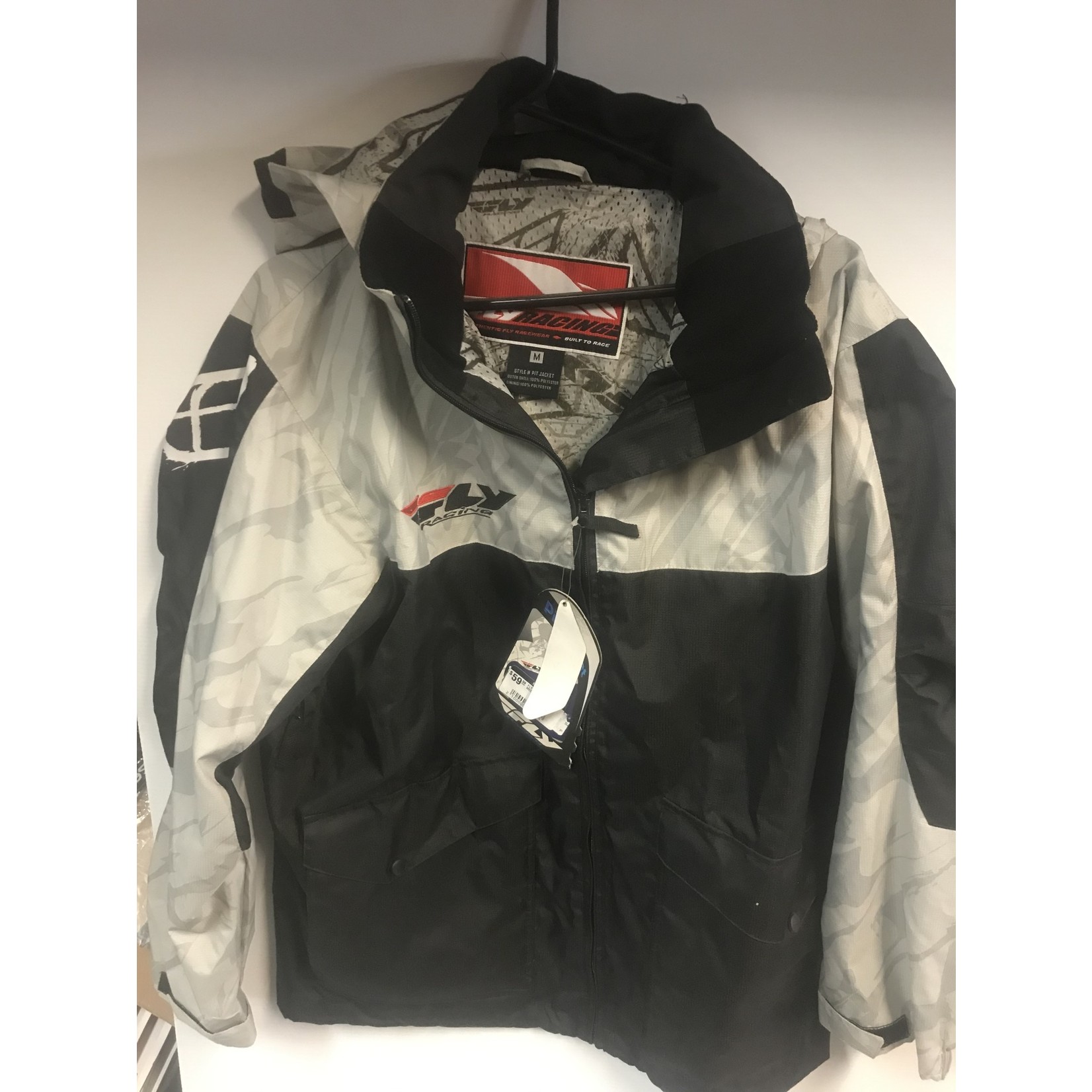 FLY RACING FLY PIT JKT BLK/GRY MEDIUM