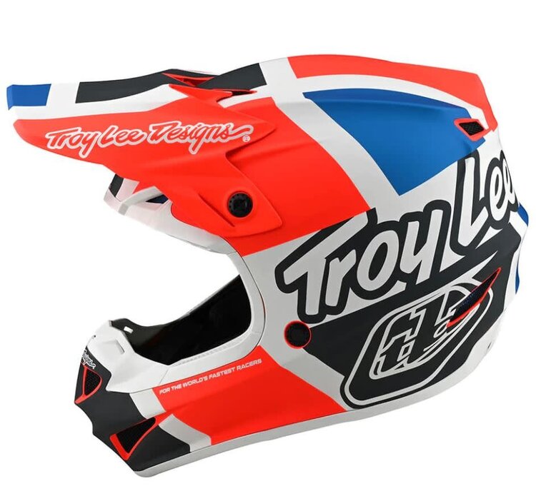 TROY LEE DESIGNS SE4 YOUTH HELMET Quattro Orange/Blue