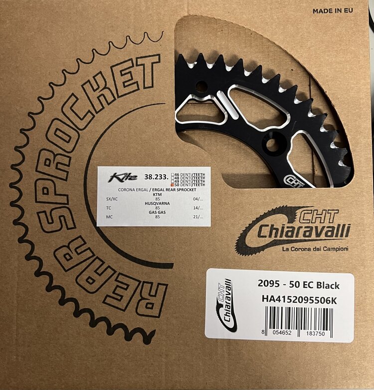 CHT CHIARAVALLI CHT Rear Sprocket - KTM/HUS/GAS - 85 [50 Teeth][Black]