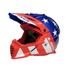 LS2 GATE STRIPES FULL FACE MX HELMET, RED/WHITE/BLUE GLOSS