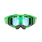 LS2 Aura Pro Goggle Black HiViz Green w/ Green Iridium Lens